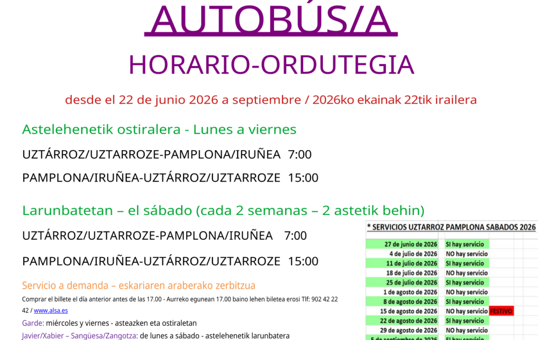 Horario del autobús